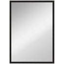 Specchio da Parete Rettangolare  50x70 cm in Vetro e MDF Nero      