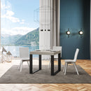 Tavolo Allungabile 90-246x90x77 cm Tecno Premium Cashmere Telaio Antracite 