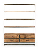 Libreria 4 Ripiani 4 Cassetti 145x35x190h cm Elmer 
