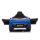 Macchina Elettrica per Bambini Porsche Taycan Turbo S 12V con Telecomando Bluetooth Luci LED e Tappetini Blu
