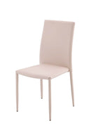 Set di 4 Sedie in Similpelle Morbida 93x52x45 cm TFT DC Tortora