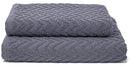 Set Spugna Asciugamani Ospite + Salvietta Sally ZigZag Grigio Scuro