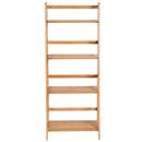 Libreria Scaffale Multiuso a 4 Livelli in Bambù Naturale 48x30x119 cm 