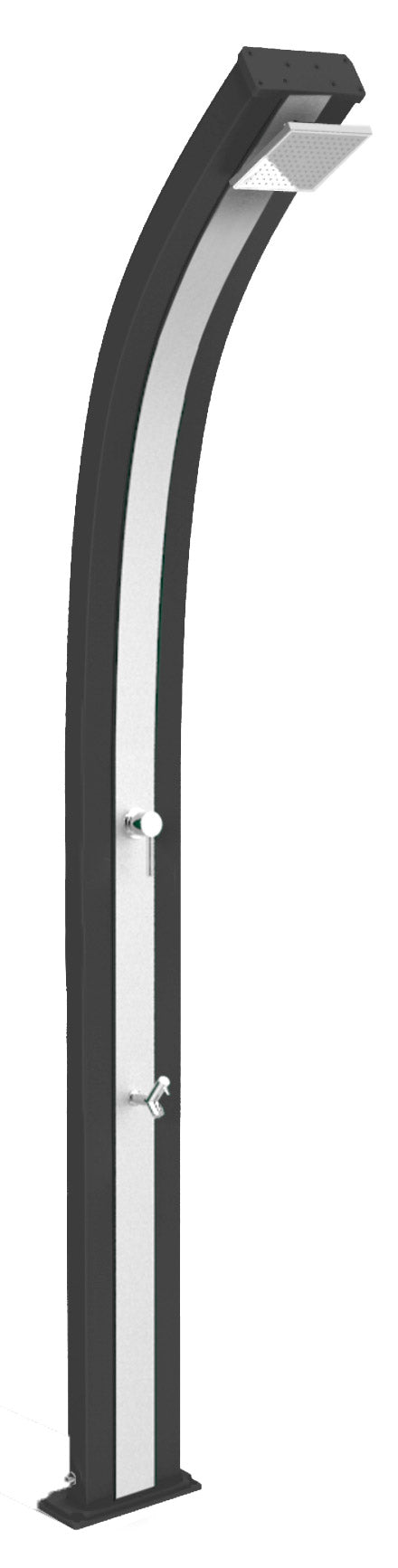 Doccia da Esterno Giardino Miscelatore e Lavapiedi Arkema Spring Fascia Inox Grigio Antracite prezzo