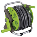Set Tubo da Giardino con Avvolgitubo 20 m Lancia a Spruzzo Regolabile in PVC PP e Alluminio Verde e Grigio      