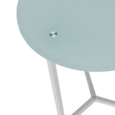 Tavolino Rotondo in Metallo Ø.49xØ.49x61,5cm TFT Bianco