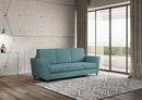 Divano 3 Posti 212x85x85 cm Yasel in Tessuto Petrolio