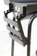 Barbecue a Carbone  con Affumicatore 84x48x116 cm in Acciaio con Ruote Saturnino