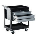 Carrello Porta Attrezzi da Officina Professionale Cassettiera in Lamiera Nero 68x46x88 cm 