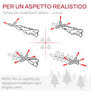 Albero di Natale Artificiale 150 cm 994 Rami Realistico Base in Resina Verde