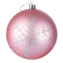 Set 9 Palle di Natale Ø10 cm in Plastica Rosa