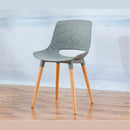 Set 4 Sedie in Polipropilene 46x81x47 cm Gambe in Faggio Nest Grigio