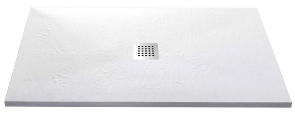 sconto Receveur de douche en Bonussi Slate Stone Central White Différentes tailles