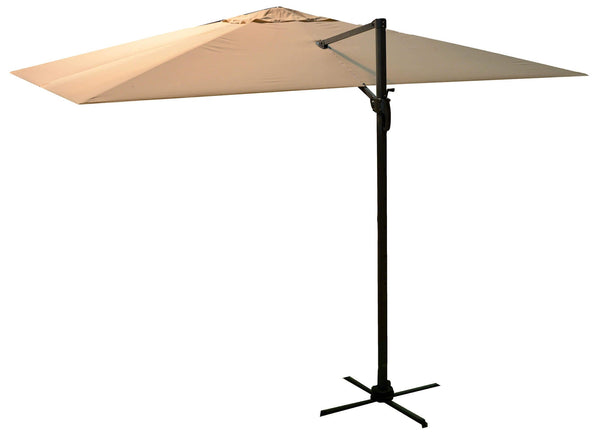 sconto Parasol de jardin décentralisé 3x3m en New Michigan Sand Aluminium