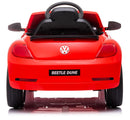 Macchina Elettrica per Bambini 12V con Licenza Volkswagen Maggiolino Beetle Small Rossa