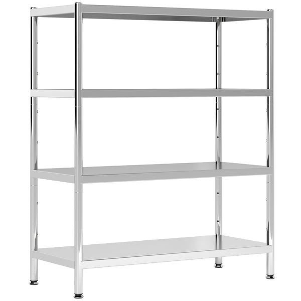 sconto Scaffale da Cucina a 4 Livelli Regolabili 91x40x108 cm in Acciaio Inox Argento