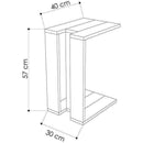 Tavolino da Caffè per Soggiorno 57x40x30 cm Laterale Divano in Legno MDF Bianco      