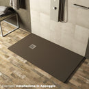 Piatto Doccia in Pietra 80x100 cm Pedrinelli Ardesia Stone Side Tortora Seconda Scelta