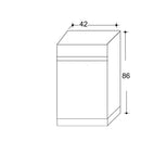 Mobile Lavatoio in Ceramica 1 Anta e Strofinatoio Integrato 45x50x86A cm Olmo Scuro