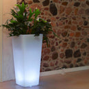 Vaso Luminoso da Giardino a LED 38x38x80 cm in Resina 5W Cedar Bianco Freddo