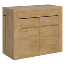 Consolle Tavolo Allungabile 90-302x42x75 cm Evolve Quercia Natura con Panca Inferiore e Superiore