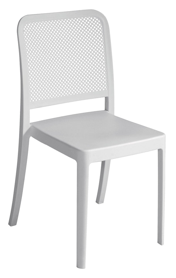 Chaise de jardin empilable 46x53x86 cm en polypropylène blanc online