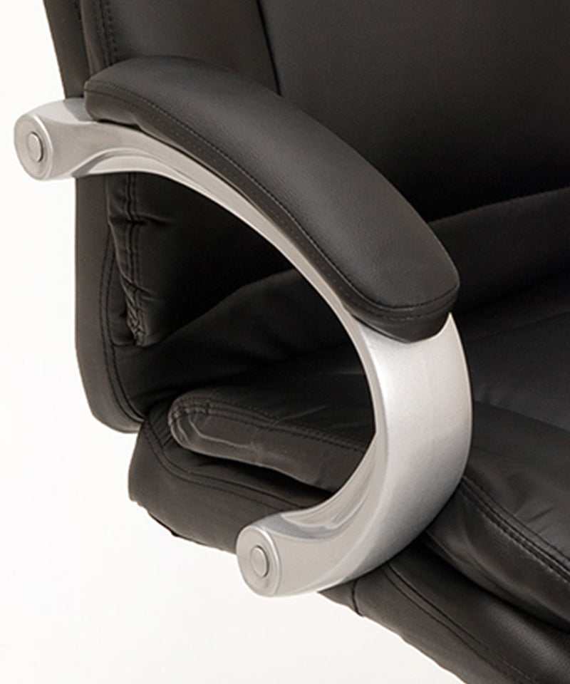 Coppia di Sedie Poltroncine Visitatore in Similpelle da Ufficio Bozzini King Nero