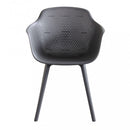Sedia da Giardino Vannes 49x48,5x81,5 h cm in Plastica Taupe