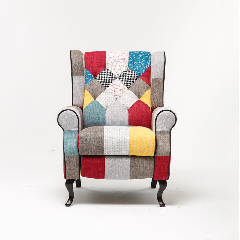 Poltrona Relax Reclinabile in Tessuto Patchwork