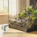 Acquario 30x30x45,5 cm Capacità 36L con Filtro Integrato e Luce LED in ABS e vetro Temperato Nero      