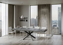 Tavolo Allungabile 200-460x90x77 cm Volantis Premium Cemento Telaio Antracite 