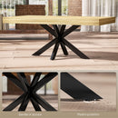 Tavolino Basso da Soggiorno Stile Industriale 110x60x45 cm Nero e color Legno 