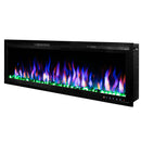 Camino Elettrico da Incasso 43,3x126,32x14,2 cm Effetto Fiamma 1500W Schubert 50 Nero