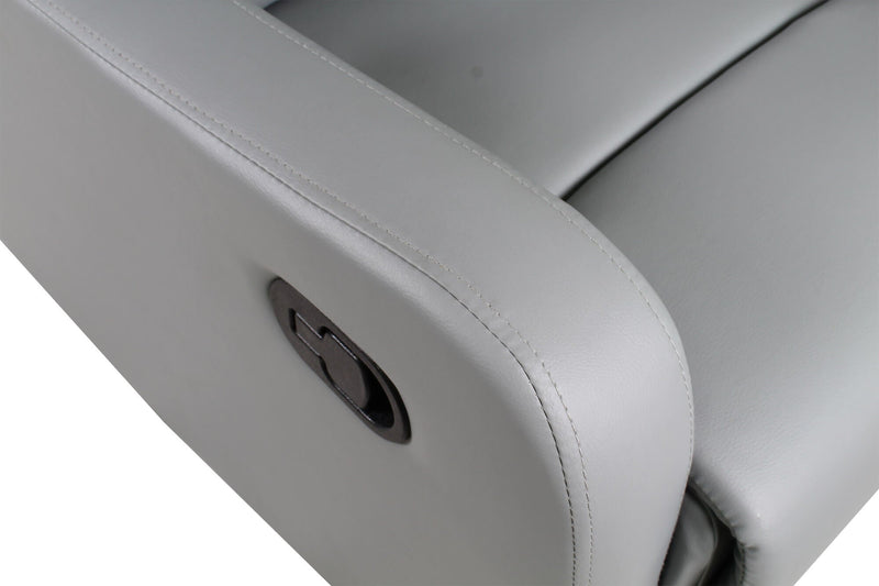 Poltrona Relax Manuale Reclinabile in Similpelle Vandi Grigia
