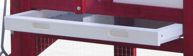 Pollaio da Giardino 152x62x92 cm Per 3 Galline in Legno Rosso e Bianco
