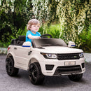 Macchina Elettrica per Bambini con Telecomando Luci LED e Clacson Bianco 