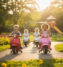 Piaggio Mini Vespa PX150 Elettrica 6V per Bambini Grigio