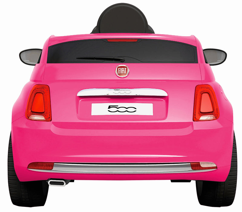 Macchina Elettrica per Bambini 12V con Licenza Fiat 500 Rosa
