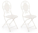 Set 2 Sedie Pieghevole 40x40x94 cm Emily in Acciaio