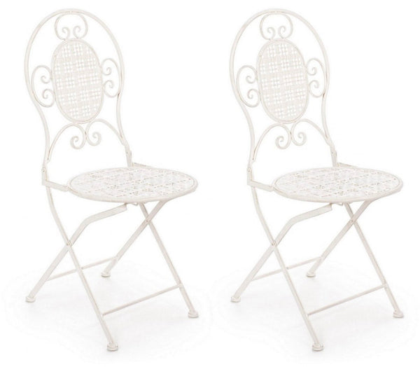 acquista Set 2 Sedie Pieghevole 40x40x94 cm Emily in Acciaio