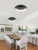 Plafoniera da Interno a Led in Metallo Nero Opaco