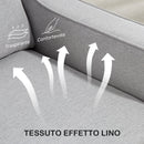 Poltrona da Salotto 77x77x86 cm a Molle Insacchettate in Tessuto Grigio  