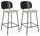 Lot de 2 tabourets 43,5x52,5x93,5 cm Sienna en tissu