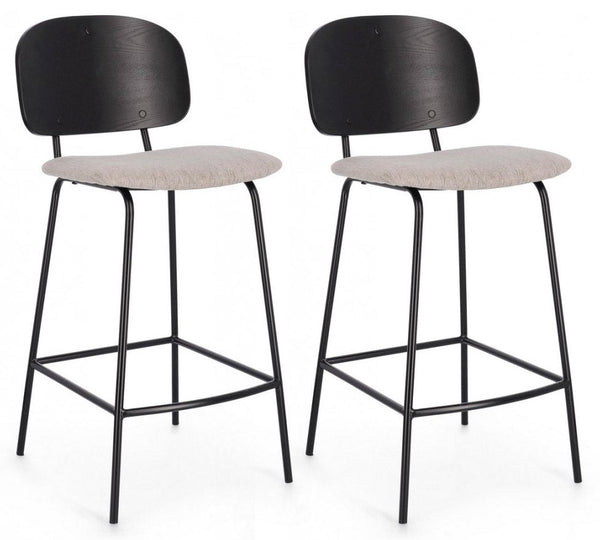 online Lot de 2 tabourets 43,5x52,5x93,5 cm Sienna en tissu