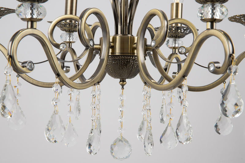 Lampadario Royal Classic in Metallo Grace Ottone