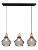 Lampada a Sospensione da Interno Attacco E27 in Metallo Nero Opaco