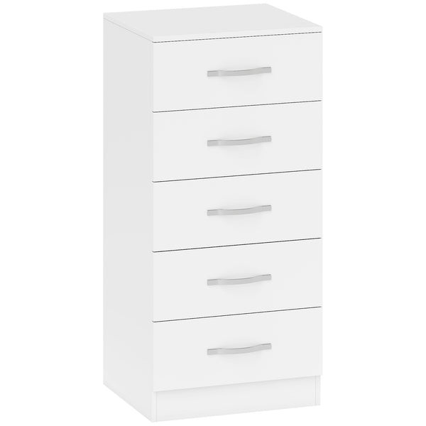 online Cassettiera 5 Cassetti 40x35x85 cm dallo Stile Moderno in Truciolato Bianco