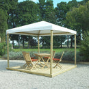 Gazebo da Giardino 300x300 cm Copertura in Telo PVC Joy Pocket in Legno Verde e Bianco