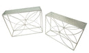 Console Paradise Coppia 100x30x78 cm in Metallo e Vetro Argento      