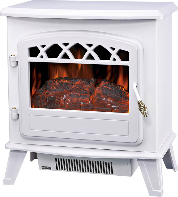 Poêle électrique au sol effet flamme 1850W Vannini Ilona Bianca acquista